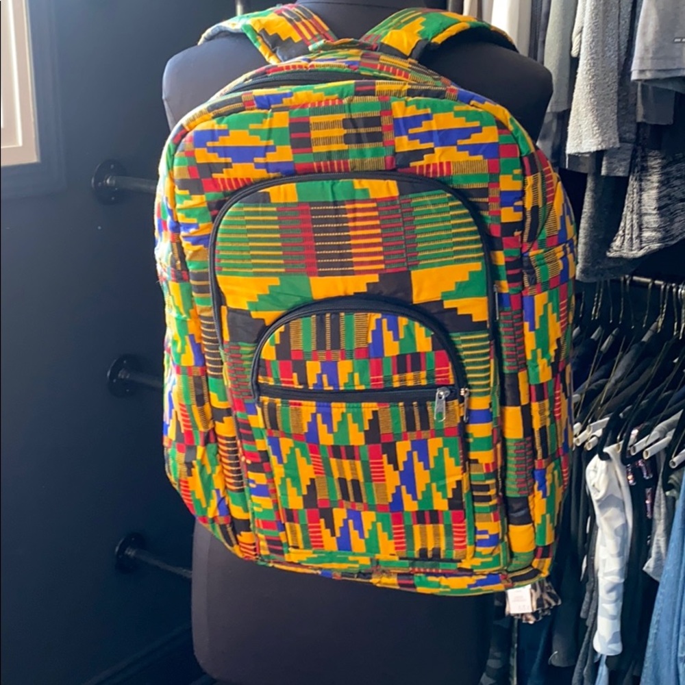 Handmade African Kente Cloth Backpack